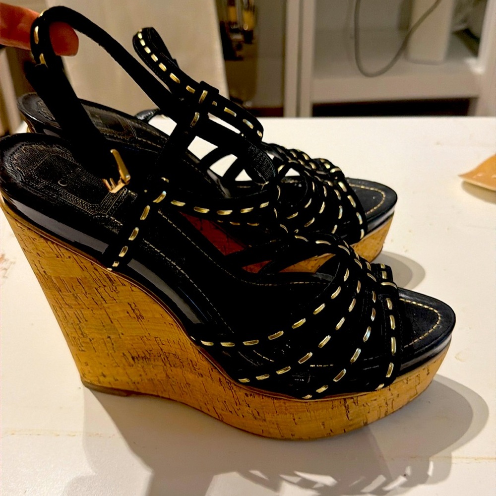 Christian Dior wedge sandals
